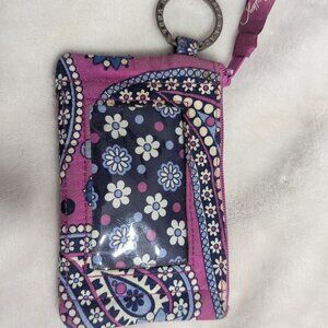 Vera Bradley ID Card Wallet in Retired Boysenberry Pattern
